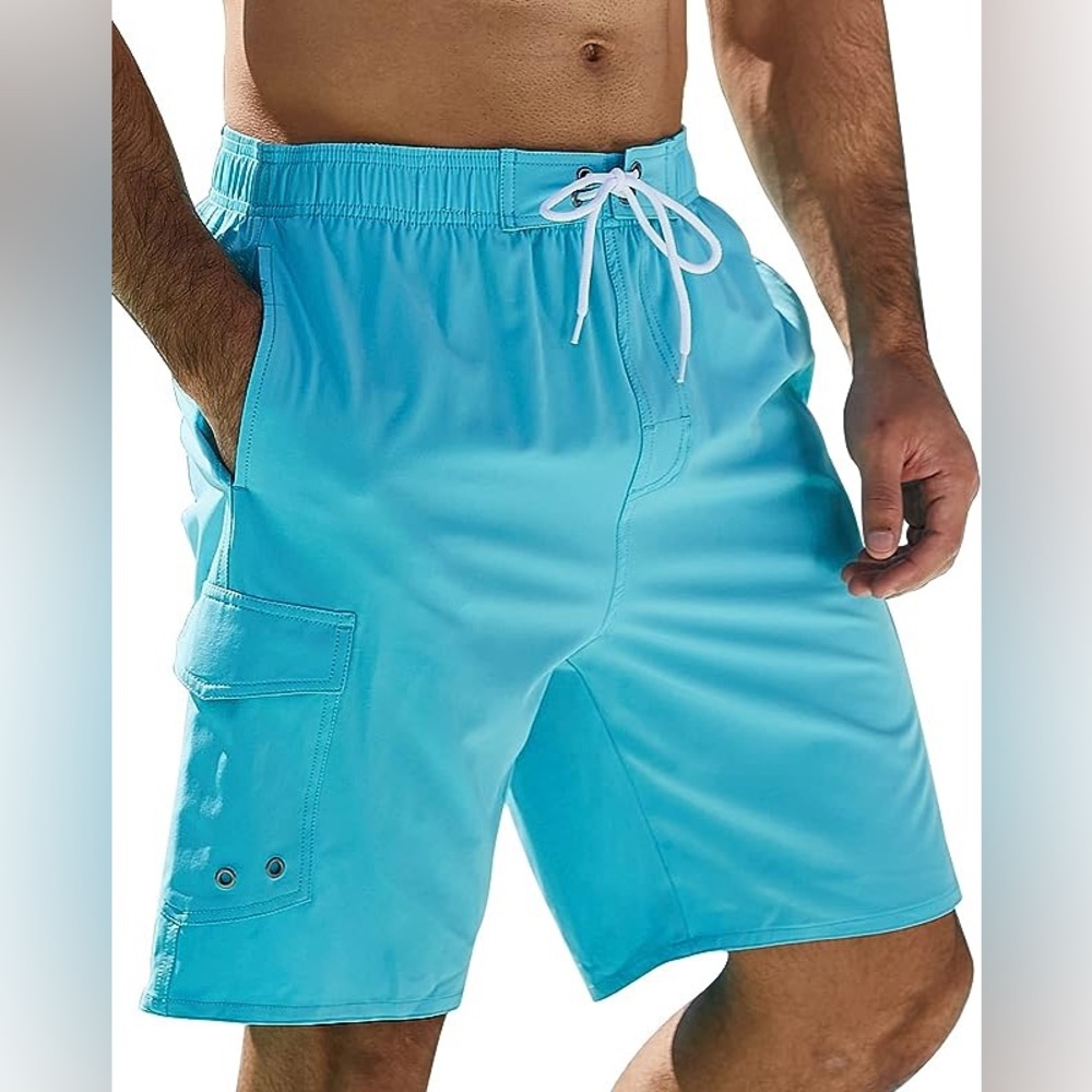 Swim Shorts Lined Trunks The Foundry Supply Co Men’s Size 2XL Aqua
